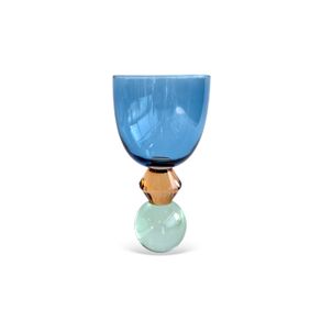 Cj-De-Tacas-Em-Vidro-Azul-Com-Base-Diamantada-Ambar-E-Esfera-Verde-Em-Cristal-360Ml-6Pcs