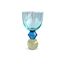 Cj-De-Tacas-Em-Vidro-Verde-Com-Base-Diamantada-Azul-E-Esfera-Amarela-Em-Cristal-360Ml-6Pcs