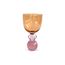 Cj-De-Tacas-Em-Vidro-Ambar-Com-Base-Diamantada-Rosa-E-Esfera-Roxa-Em-Cristal-360Ml-6Pcs