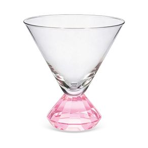 Cj-De-Copos-Em-Vidro-Base-Diamantada-Rosa-290Ml-6Pcs