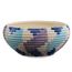 Centro-De-Mesa-Em-Ceramica-Texturizado-Azul-E-Roxo