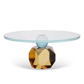 Boleira-Em-Vidro-Com-Base-Cristal-Facetada-Ambar-E-Azul