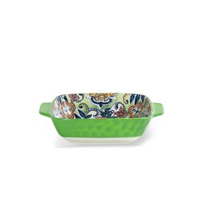 Travessa-Retangular-Em-Ceramica-E-Alca-Verde-Com-Desenho-Floral-Interno