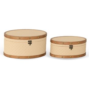 Cj-De-Caixas-Decorativas-Ovais-Em-Couro-Sintetico-Bege-Com-Detalhe-Madeira-2Pcs