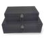 Cj-De-Caixas-Decorativas-Em-Couro-Sintetico-Preto-2Pcs