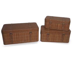 Cj-De-Baus-Em-Madeira-E-Bambu-Natural-Detalhe-Couro-Sintetico-Marrom-3Pcs