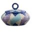 Pote-Decorativo-Em-Ceramica-Texturizado-Azul-E-Roxo