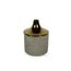 Vaso-Decorativo-Em-Ceramica-Texturizado-Cinza-Detalhe-Dourado