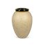 Vaso-Decorativo-Em-Ceramica-Texturizado-Bege-Detalhe-Dourado