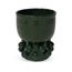 Vaso-Decorativo-Em-Ceramica-Detalhes-Esfera-Mesclado-Verde-E-Bege