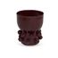 Vaso-Decorativo-Em-Ceramica-Detalhes-Esfera-Mesclado-Bordo-E-Bege
