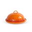 Pote-Para-Queijo-Em-Ceramica-Com-Relevos-Florais-Laranja-Degrade