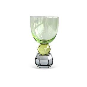 Cj-De-Tacas-Em-Vidro-Verde-Com-Base-Esfera-Amarelo-E-Diamantada-Fume-Em-Cristal-360Ml-6Pcs
