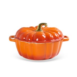 Cacarola-Abobora-Ceramica-Laranja-Degrade-Com-Detalhe-Dourado