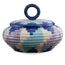 Pote-Decorativo-Em-Ceramica-Texturizado-Azul-E-Roxo