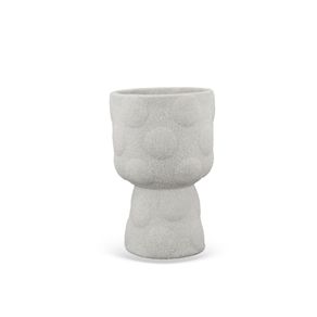 Vaso-Decorativo-Com-Textura-Esferas-Em-Resina-Branco