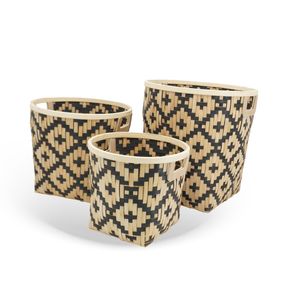 Cj-Cestos-Decorativos-Em-Bambu-Tramado-Natural-E-Preto-3Pcs