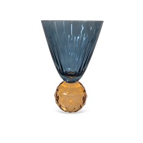 Cj-De-Tacas-Em-Vidro-Azul-Com-Base-Esculpido-Cristal-Laranja-6Pcs-425Ml