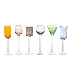 Cj-De-Tacas-Para-Licor-Em-Vidro-Mix-De-Cores-50Ml-6Pcs