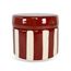 Pote-Decorativo-Em-Ceramica-Listrado-Bege-E-Vermelho